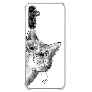 Casimoda Samsung Galaxy A14 shockproof hoesje - Kat kiekeboe
