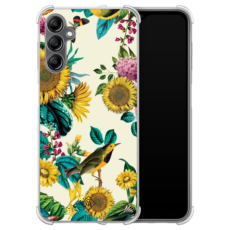 Casimoda Samsung Galaxy A14 shockproof hoesje - Sunflowers