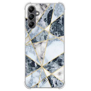 Casimoda Samsung Galaxy A14 shockproof hoesje - Marmer blauw