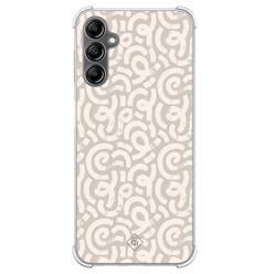 Casimoda Samsung Galaxy A14 shockproof hoesje - Ivory abstraction