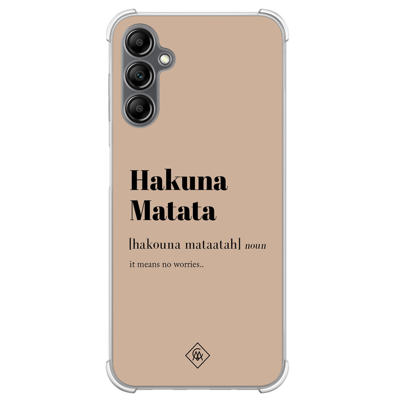 Casimoda Samsung Galaxy A14 shockproof hoesje - Hakuna matata