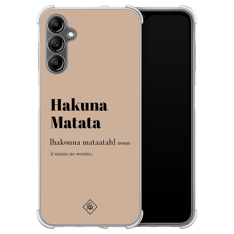 Casimoda Samsung Galaxy A14 shockproof hoesje - Hakuna matata