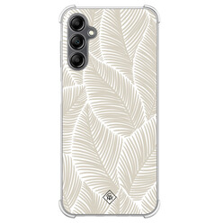 Casimoda Samsung Galaxy A14 shockproof hoesje - Palmy leaves beige