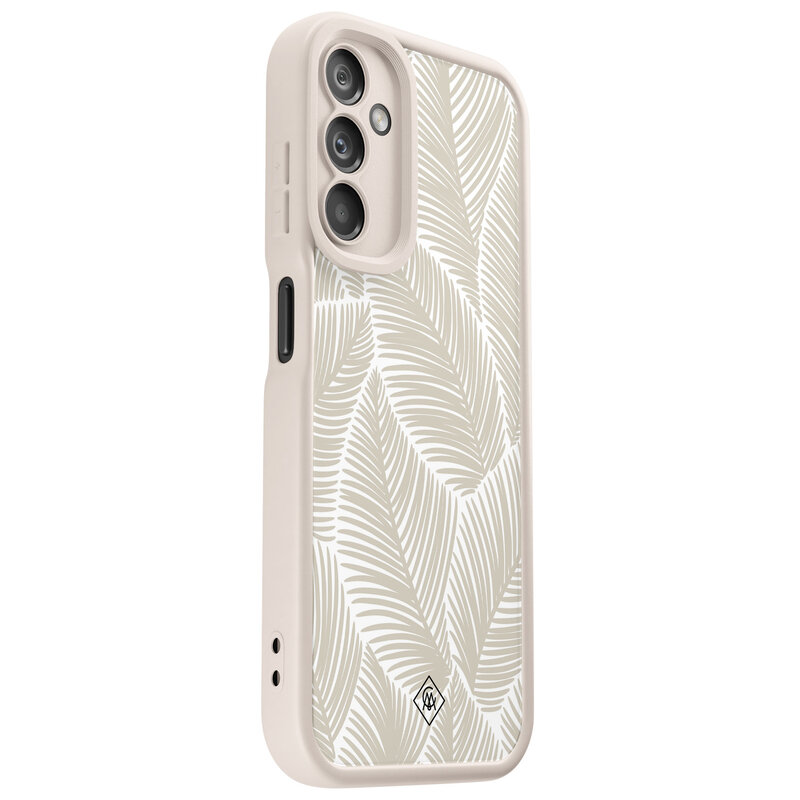 Casimoda Samsung Galaxy A14 beige case - Palmy leaves beige