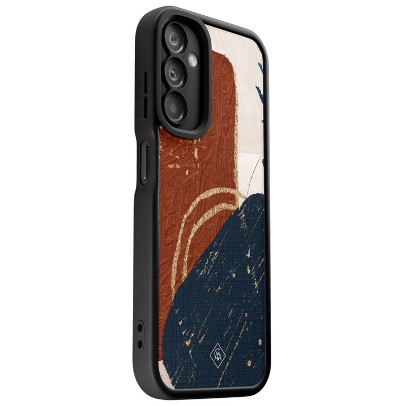 Casimoda Samsung Galaxy A14 zwarte case - Abstract terracotta