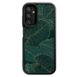 Casimoda Samsung Galaxy A14 zwarte case - Monstera leaves