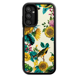 Casimoda Samsung Galaxy A14 zwarte case - Sunflowers