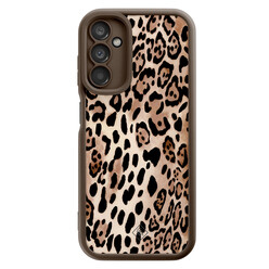 Casimoda Samsung Galaxy A14 bruine case - Golden wildcat