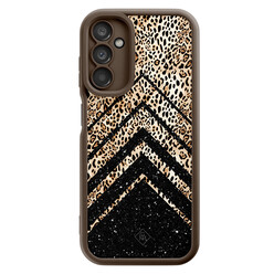 Casimoda Samsung Galaxy A14 bruine case - Luipaard chevron