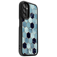 Casimoda Samsung Galaxy A14 zwarte case - Blue cubes