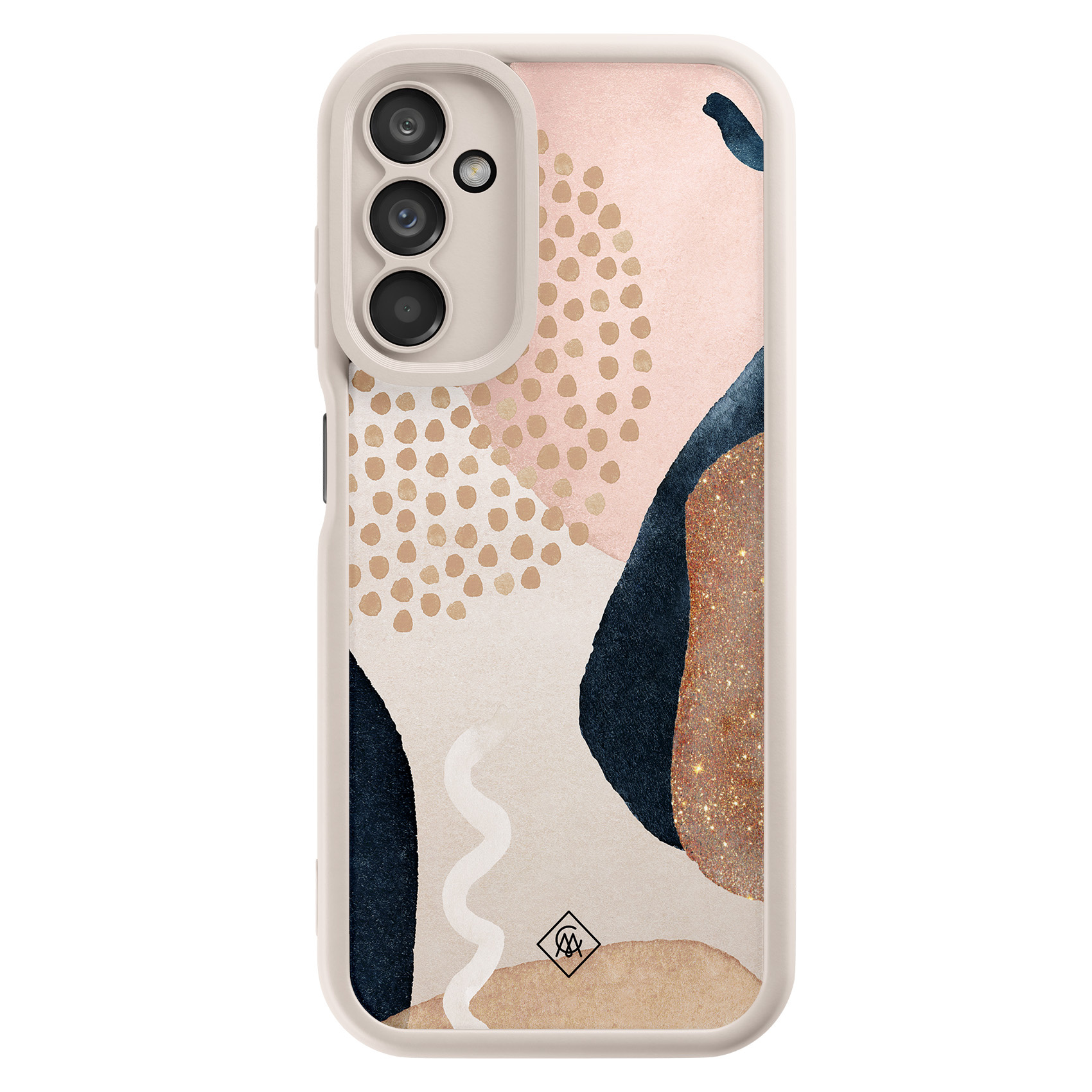 Samsung Galaxy A14 beige case - Abstract dots