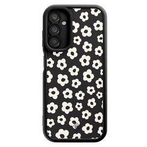 Casimoda Samsung Galaxy A14 zwarte case - Retro bloempjes