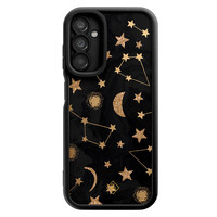 Casimoda Samsung Galaxy A14 zwarte case - Constellations