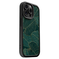 Casimoda iPhone 15 Pro Max zwarte case - Monstera leaves