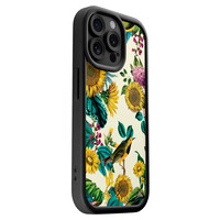 Casimoda iPhone 15 Pro Max zwarte case - Sunflowers