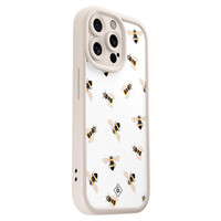 Casimoda iPhone 15 Pro Max beige case - Bee happy