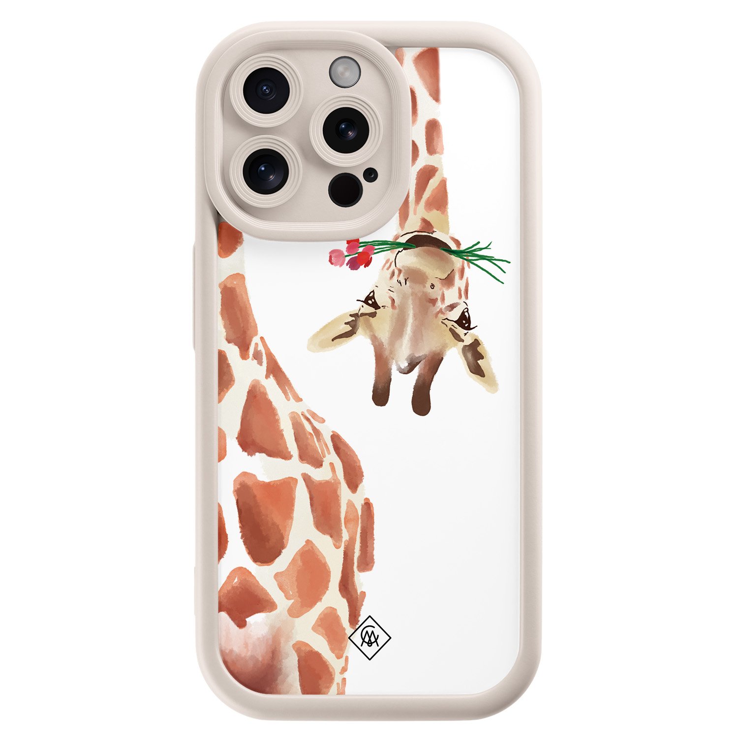 iPhone 15 Pro Max beige case - Giraffe