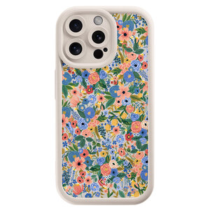 Casimoda iPhone 15 Pro Max beige case - Floral garden
