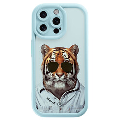 Casimoda iPhone 15 Pro Max blauwe case - Tijger wild