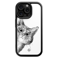 Casimoda iPhone 15 Pro Max zwarte case - Kat kiekeboe