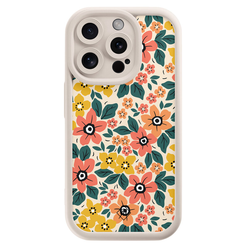 Casimoda iPhone 15 Pro beige case - Blossom