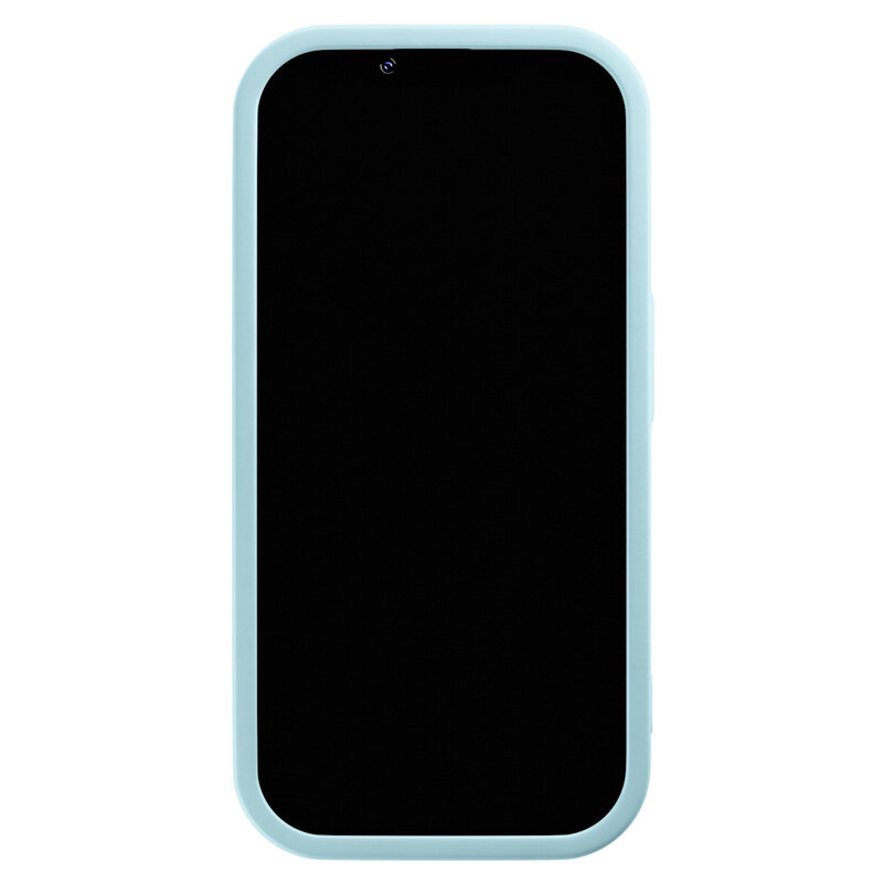 Casimoda iPhone 15 Pro blauwe case - Marmer lichtblauw