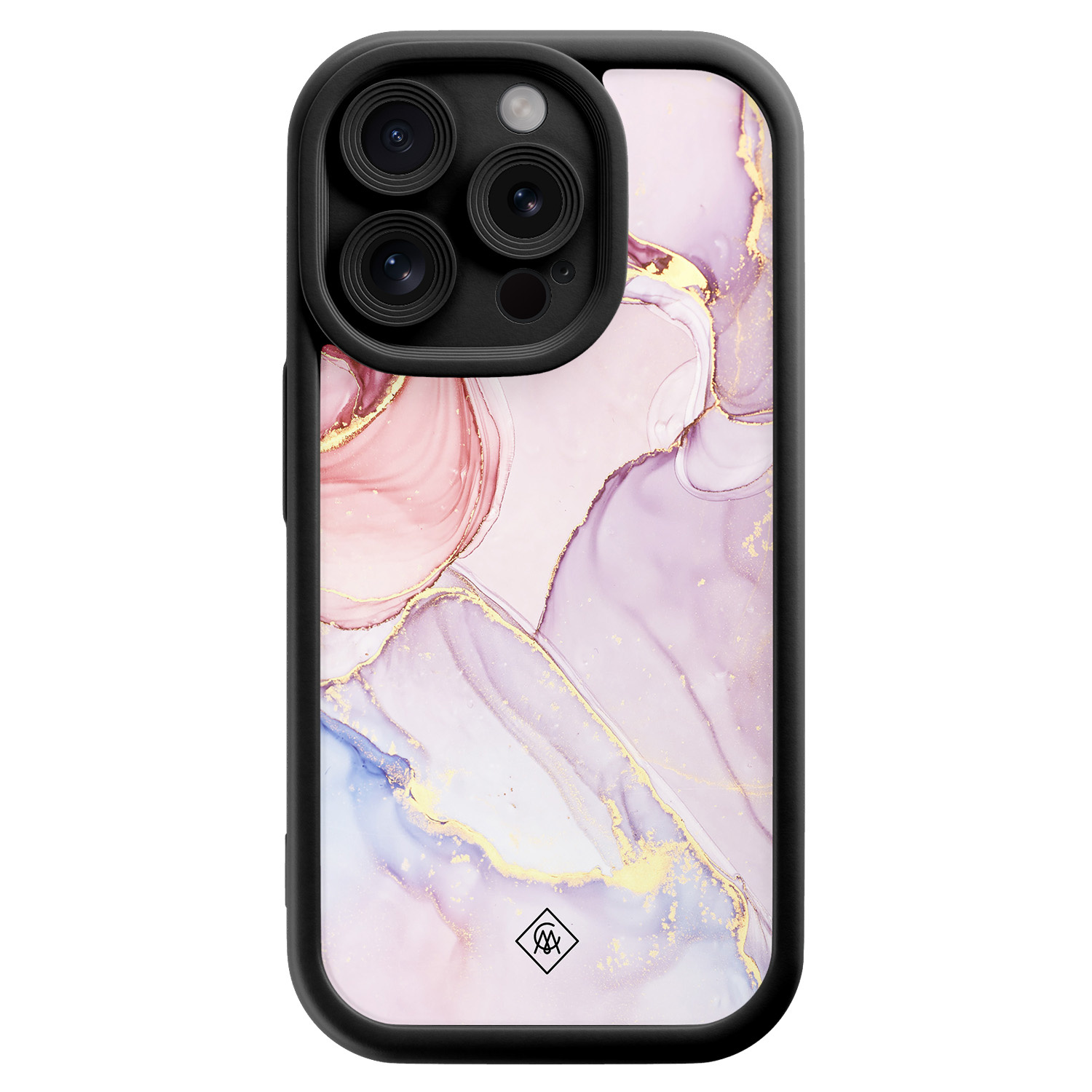 iPhone 15 Pro zwarte case - Purple sky