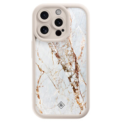 Casimoda iPhone 15 Pro beige case - Marmer goud