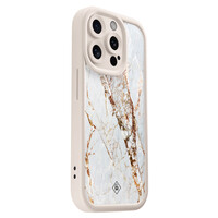 Casimoda iPhone 15 Pro beige case - Marmer goud