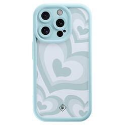 Casimoda iPhone 15 Pro blauwe case - Hart blauw