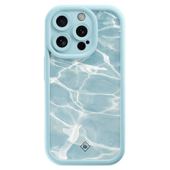 Casimoda iPhone 15 Pro blauwe case - Aqua wave