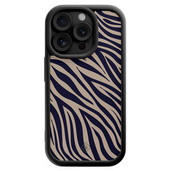 Casimoda iPhone 15 Pro zwarte case - Wavy twist