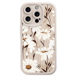 Casimoda iPhone 15 Pro beige case - In bloom
