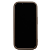 Casimoda iPhone 14 Pro bruine case - Abstract almond shapes