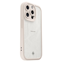 Casimoda iPhone 14 Pro beige case - Vive la vie