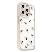 Casimoda iPhone 14 Pro beige case - Bee happy