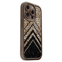 Casimoda iPhone 14 Pro bruine case - Luipaard chevron