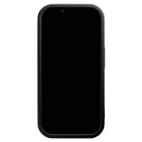 Casimoda iPhone 14 Pro zwarte case - Hart swirl paars
