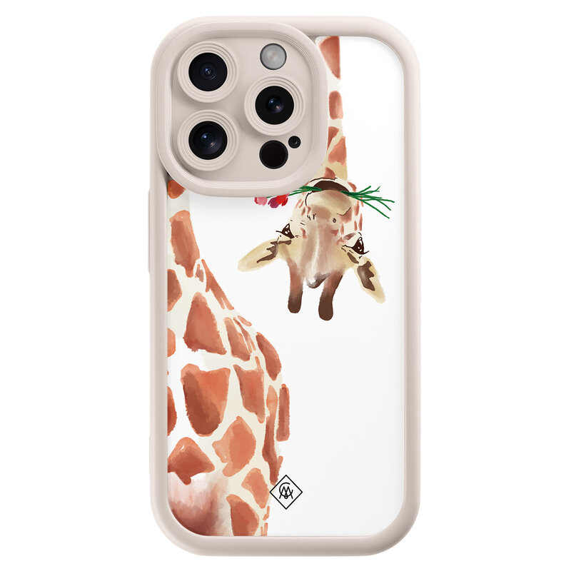 Casimoda iPhone 14 Pro beige case - Giraffe