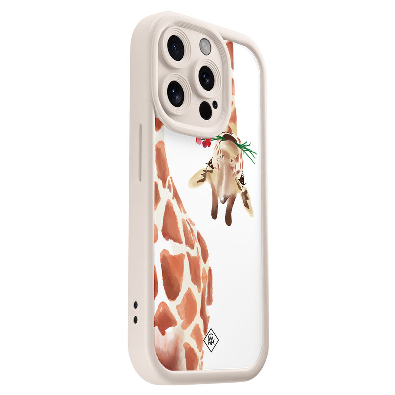 Casimoda iPhone 14 Pro beige case - Giraffe