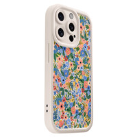 Casimoda iPhone 14 Pro beige case - Floral garden