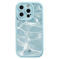 Casimoda iPhone 14 Pro blauwe case - Aqua wave