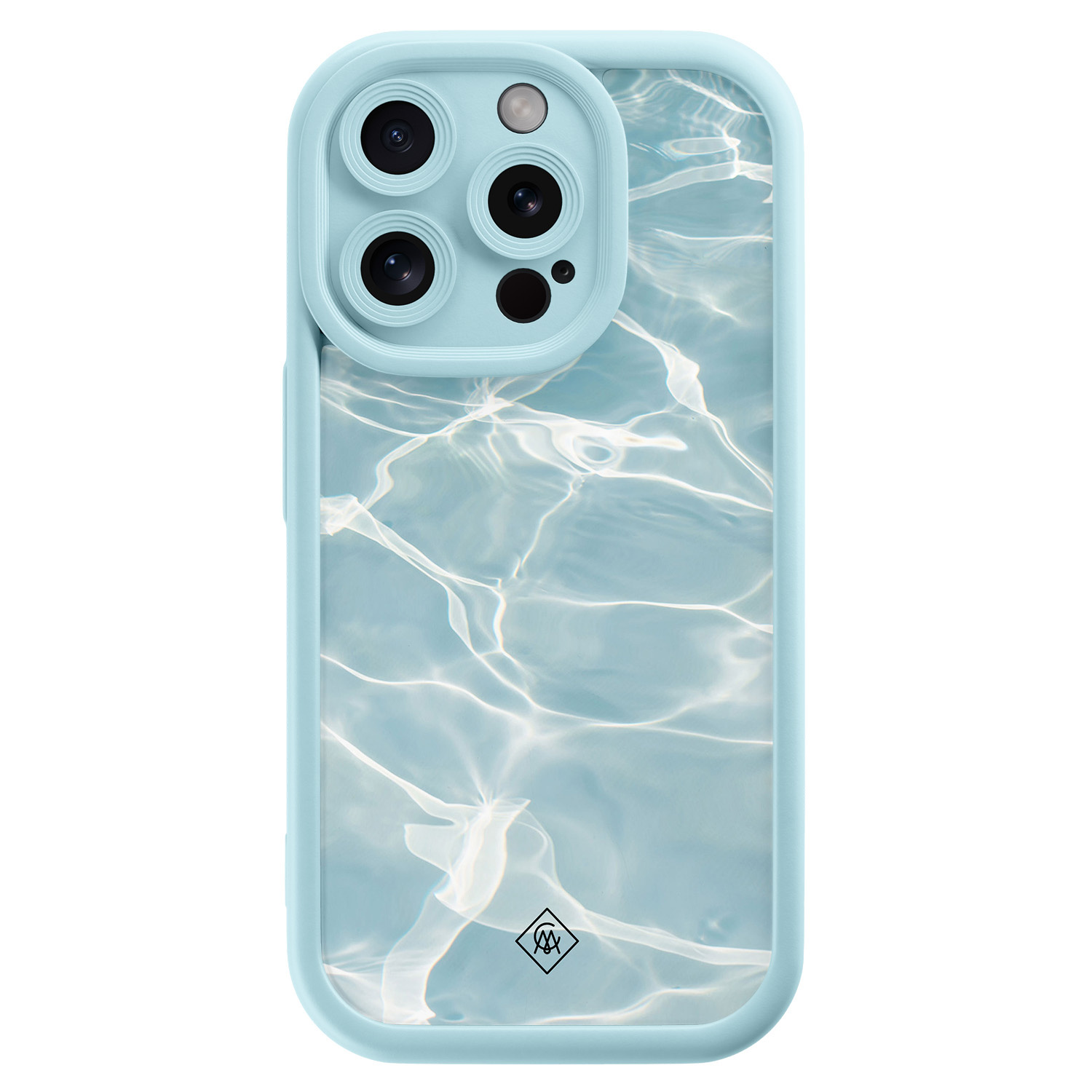 iPhone 14 Pro blauwe case - Aqua wave