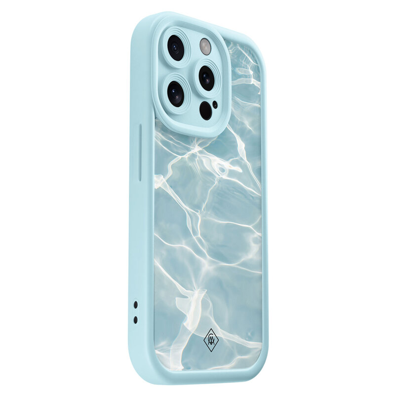 Casimoda iPhone 14 Pro blauwe case - Aqua wave