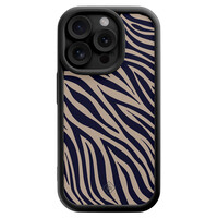 Casimoda iPhone 14 Pro zwarte case - Wavy twist