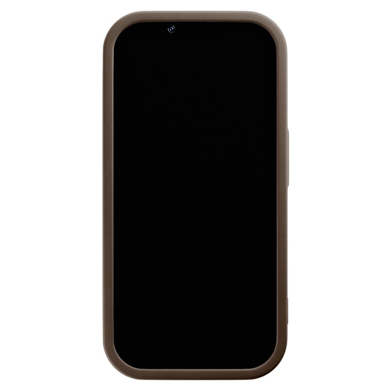 Casimoda iPhone 13 Pro bruine case - Abstract gezicht bruin