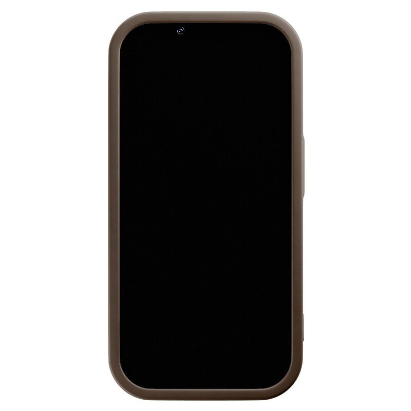 Casimoda iPhone 13 Pro bruine case - Abstract gezicht bruin