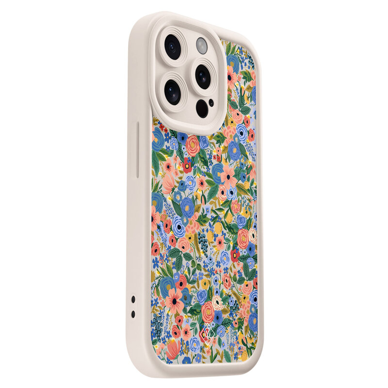 Casimoda iPhone 13 Pro beige case - Floral garden