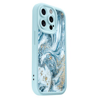 Casimoda iPhone 13 Pro blauwe case - Marble sea