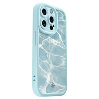 Casimoda iPhone 13 Pro blauwe case - Aqua wave